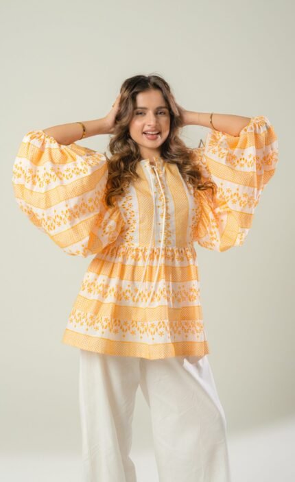 Amber Bloom Fusion Top